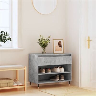 vidaXL Armoire à chaussures Gris Béton - Rangement à chaussures - Publicité vidaXL Armoire à chaussures Gris Béton - Rangement à chaussures - Publicité