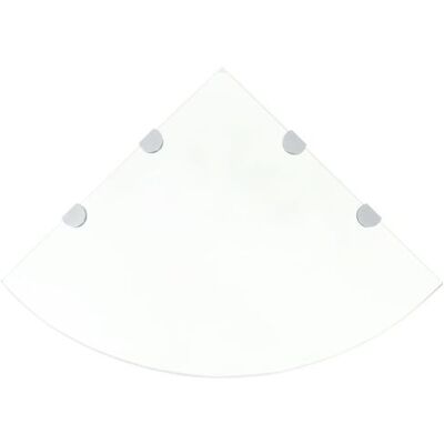 Vidaxl - 45x45 cm - Verre Blanc - Supports Chromés - Shelf - Publicité Vidaxl - 45x45 cm - Verre Blanc - Supports Chromés - Shelf - Publicité