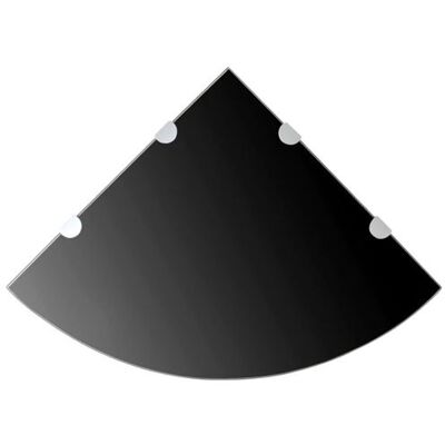 Vidaxl - Étagère d’angle - Verre noir - 45x45 cm - Publicité Vidaxl - Étagère d’angle - Verre noir - 45x45 cm - Publicité