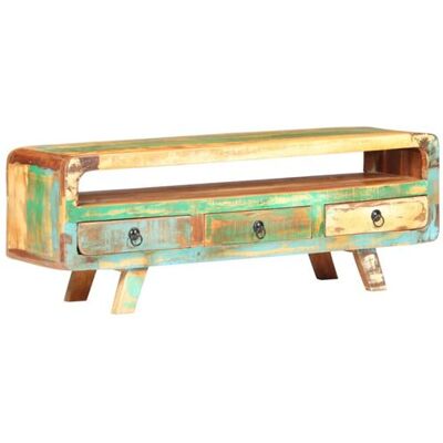 Non communiqué Meuble TV 117x30x41 cm Bois de récupération massif Brun - Publicité Non communiqué Meuble TV 117x30x41 cm Bois de récupération massif Brun - Publicité
