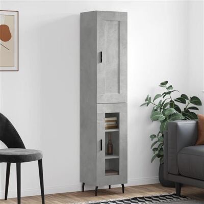 Non communiqué vidaXL Buffet haut Gris béton 34,5x34x180 cm Bois d'ingénierie3200405 Gris - Publicité Non communiqué vidaXL Buffet haut Gris béton 34,5x34x180 cm Bois d'ingénierie3200405 Gris - Publicité