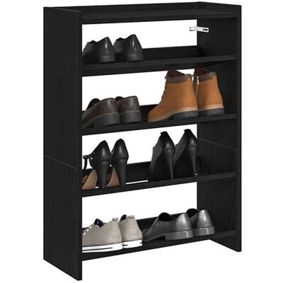 Non communiqué vidaXL Étagère à chaussures noir 60x25x81 cm bois d'ingénierie 859879 Noir - Publicité Non communiqué vidaXL Étagère à chaussures noir 60x25x81 cm bois d'ingénierie 859879 Noir - Publicité