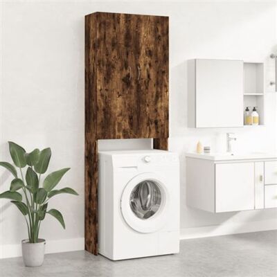 Armoire à laver en chêne fumé vidaXL - 64x25.5x190 cm - Publicité Armoire à laver en chêne fumé vidaXL - 64x25.5x190 cm - Publicité