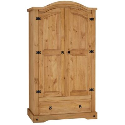 Idimex Armoire en pin SALSA style mexicain, avec 2 portes et 1 tiroir Naturel - Publicité Idimex Armoire en pin SALSA style mexicain, avec 2 portes et 1 tiroir Naturel - Publicité