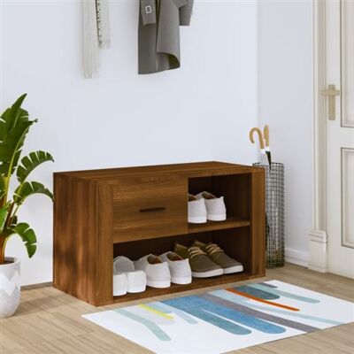 Armoire à chaussures chêne marron vidaXL 80x35x45 cm Bois façonné - Publicité Armoire à chaussures chêne marron vidaXL 80x35x45 cm Bois façonné - Publicité