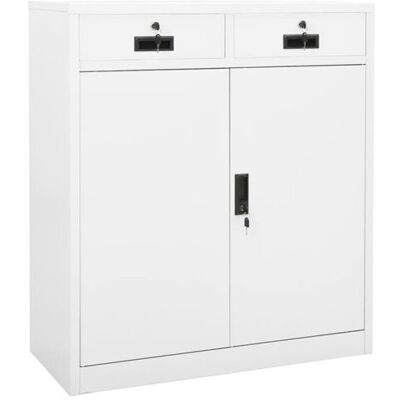 Non communiqué Armoire de bureau Blanc 90x40x102 cm Acier Blanc - Publicité Non communiqué Armoire de bureau Blanc 90x40x102 cm Acier Blanc - Publicité
