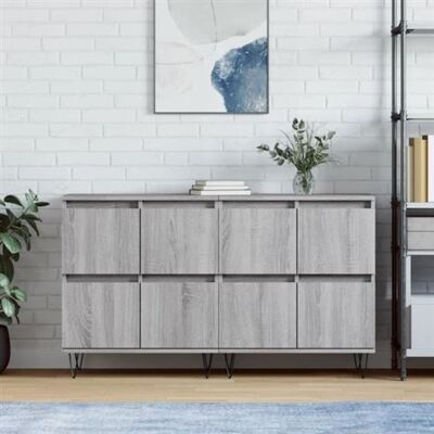Non communiqué vidaXL Buffets 2 pcs sonoma gris bois d'ingénierie 3190179 Gris - Publicité Non communiqué vidaXL Buffets 2 pcs sonoma gris bois d'ingénierie 3190179 Gris - Publicité
