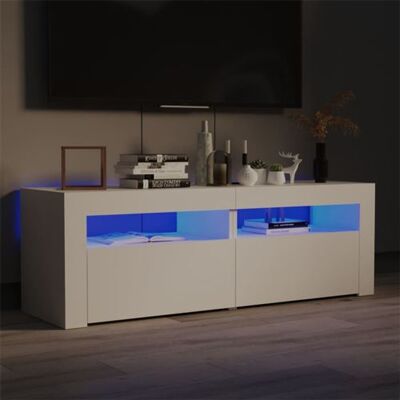 Non communiqué Meuble TV avec lumières LED blanc 120x35x40 cm Blanc - Publicité Non communiqué Meuble TV avec lumières LED blanc 120x35x40 cm Blanc - Publicité
