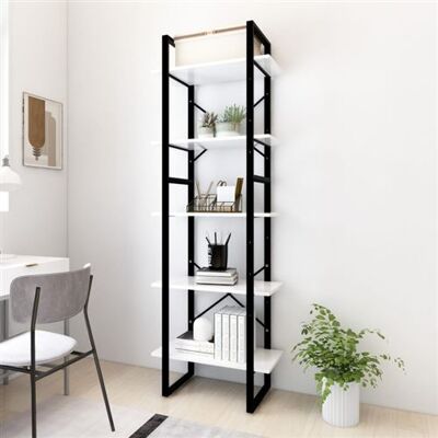 Non communiqué Bibliothèque à 5 niveaux Blanc 60x30x175 cm Bois ingénierie Blanc - Publicité Non communiqué Bibliothèque à 5 niveaux Blanc 60x30x175 cm Bois ingénierie Blanc - Publicité