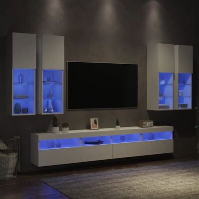 Non communiqué vidaXL Ensemble de Meubles TV Muraux avec Lumières LED 7 pcs, Armoires de Télévision Suspendues, Ensemble de Meubles Télé Flottants de Salon, Blanc Blanc - Publicité Non communiqué vidaXL Ensemble de Meubles TV Muraux avec Lumières LED 7 pcs, Armoires de Télévision Suspendues, Ensemble de Meubles Télé Flottants de Salon, Blanc Blanc - Publicité