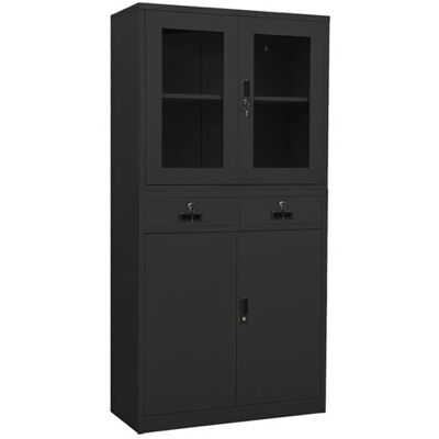 Non communiqué vidaXL Armoire de Bureau Meuble de Classement Stockage de Fichiers Armoire de Rangement Anthracite 90x40x180 cm Acier et Verre Trempé Anthracite - Publicité Non communiqué vidaXL Armoire de Bureau Meuble de Classement Stockage de Fichiers Armoire de Rangement Anthracite 90x40x180 cm Acier et Verre Trempé Anthracite - Publicité