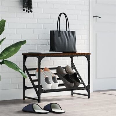 Non communiqué vidaXL Étagère à chaussures chêne marron 60x30x45 cm bois d'ingénierie 833417 Marron - Publicité Non communiqué vidaXL Étagère à chaussures chêne marron 60x30x45 cm bois d'ingénierie 833417 Marron - Publicité