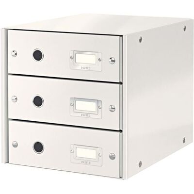 Module de classement LEITZ Click&Store Wow 3 tiroirs blanc Blanc - Publicité Module de classement LEITZ Click&Store Wow 3 tiroirs blanc Blanc - Publicité