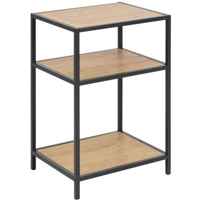 Non communiqué Toilinux - Table de chevet ou d'appoint 2 étagères en MDF et métal - Beige et Noir - Sireine Beige - Publicité Non communiqué Toilinux - Table de chevet ou d'appoint 2 étagères en MDF et métal - Beige et Noir - Sireine Beige - Publicité