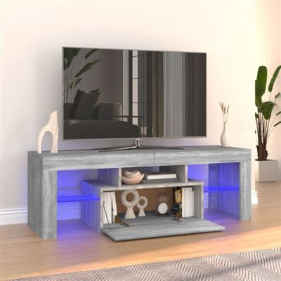 Non communiqué Meuble TV avec lumières LED sonoma gris 120x35x40 cm Sonoma gris - Publicité Non communiqué Meuble TV avec lumières LED sonoma gris 120x35x40 cm Sonoma gris - Publicité