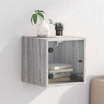 Non communiqué Table de chevet avec porte en verre sonoma gris 35x37x35 cm Sonoma gris - Publicité Non communiqué Table de chevet avec porte en verre sonoma gris 35x37x35 cm Sonoma gris - Publicité