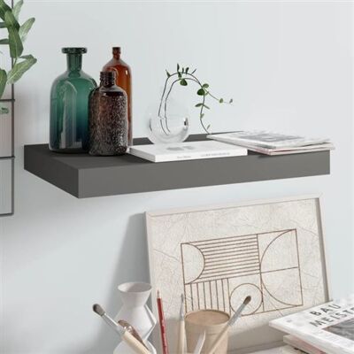 Non communiqué Étagère murale flottante Gris brillant 40x23x3,8 cm MDF Gris brillant - Publicité Non communiqué Étagère murale flottante Gris brillant 40x23x3,8 cm MDF Gris brillant - Publicité