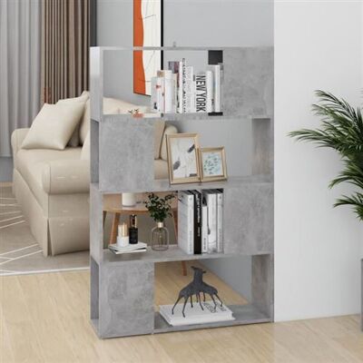 Non communiqué Bibliothèque Séparateur de pièce Gris béton 80x24x124,5 cm Gris - Publicité Non communiqué Bibliothèque Séparateur de pièce Gris béton 80x24x124,5 cm Gris - Publicité