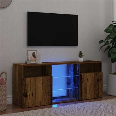 Non communiqué vidaXL Meuble TV avec lumières LED vieux bois bois d'ingénierie, support TV, meuble multimédia, console TV, meuble hifi, 856351 Marron - Publicité Non communiqué vidaXL Meuble TV avec lumières LED vieux bois bois d'ingénierie, support TV, meuble multimédia, console TV, meuble hifi, 856351 Marron - Publicité