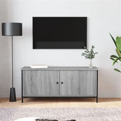 Non communiqué vidaXL Meuble TV avec portes sonoma gris 102x35x45cm bois d'ingénierie826293 Gris - Publicité Non communiqué vidaXL Meuble TV avec portes sonoma gris 102x35x45cm bois d'ingénierie826293 Gris - Publicité