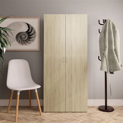 vidaXL Armoire à Chaussures Chêne Sonoma - Rangement en bois - Publicité vidaXL Armoire à Chaussures Chêne Sonoma - Rangement en bois - Publicité