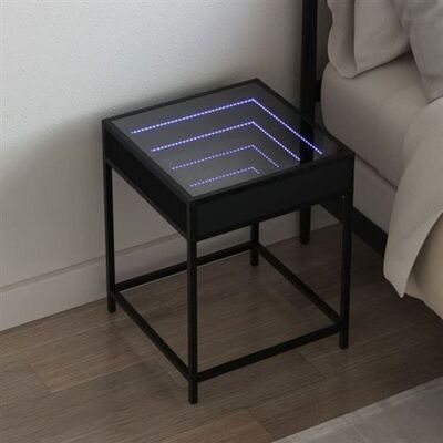 Non communiqué vidaXL Table de chevet avec LED infini noir 40x40x51 cm 3284091 Noir - Publicité Non communiqué vidaXL Table de chevet avec LED infini noir 40x40x51 cm 3284091 Noir - Publicité
