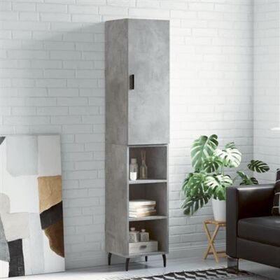 Non communiqué vidaXL Buffet haut Gris béton 34,5x34x180 cm Bois d'ingénierie 3198805 Gris - Publicité Non communiqué vidaXL Buffet haut Gris béton 34,5x34x180 cm Bois d'ingénierie 3198805 Gris - Publicité