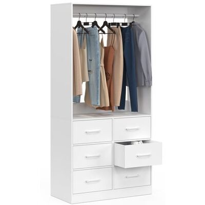 Non communiqué Dressing penderie L. 80 cm UPPAH avec 6 bacs en tissu blanc Blanc - Publicité Non communiqué Dressing penderie L. 80 cm UPPAH avec 6 bacs en tissu blanc Blanc - Publicité