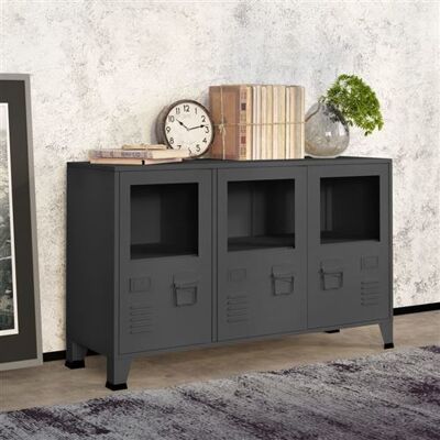 Non communiqué vidaXL Buffet Industriel Armoire Latérale Meuble de Rangement Armoire de Rangement Salle de Séjour Maison Intérieur Anthracite 105x35x62 cm Métal et Verre Anthracite - Publicité Non communiqué vidaXL Buffet Industriel Armoire Latérale Meuble de Rangement Armoire de Rangement Salle de Séjour Maison Intérieur Anthracite 105x35x62 cm Métal et Verre Anthracite - Publicité
