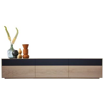 Non communiqué Buffet TV PIROTAIS chêne massif et laqué 6 tiroirs - 210L x 44P chêne - Publicité Non communiqué Buffet TV PIROTAIS chêne massif et laqué 6 tiroirs - 210L x 44P chêne - Publicité