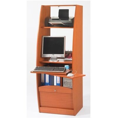 KADY Meuble de Bureau en Merisier avec Étagères Réglables - Mobilier de Bureau - Publicité KADY Meuble de Bureau en Merisier avec Étagères Réglables - Mobilier de Bureau - Publicité