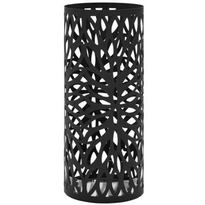VIDAXL Porte parapluie Feuilles Acier Noir noir - Publicité VIDAXL Porte parapluie Feuilles Acier Noir noir - Publicité