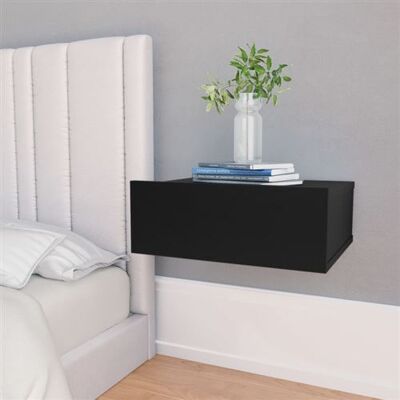 Non communiqué Table de chevet flottante noir 40x30x15 cm Bois d ingénierie Noir - Publicité Non communiqué Table de chevet flottante noir 40x30x15 cm Bois d ingénierie Noir - Publicité