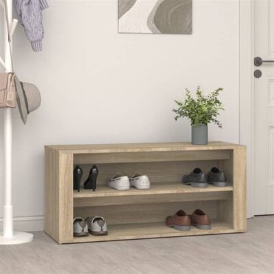 Étagère à chaussures vidaXL chêne Sonoma - Rangement à chaussures - Armoire à chaussures pour couloir - 100x35x45 cm - Publicité Étagère à chaussures vidaXL chêne Sonoma - Rangement à chaussures - Armoire à chaussures pour couloir - 100x35x45 cm - Publicité
