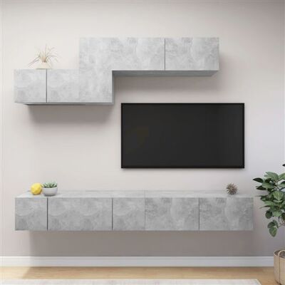 Non communiqué vidaXL Ensemble de Meubles TV 6 pcs, Ensemble d'Armoires de Télévision avec Rangement, Meubles Télé de Salon, Gris Béton Bois d'Ingénierie Gris - Publicité Non communiqué vidaXL Ensemble de Meubles TV 6 pcs, Ensemble d'Armoires de Télévision avec Rangement, Meubles Télé de Salon, Gris Béton Bois d'Ingénierie Gris - Publicité