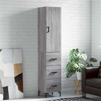 Non communiqué vidaXL Buffet haut Sonoma gris 34,5x34x180 cm Bois d'ingénierie3198855 Gris - Publicité Non communiqué vidaXL Buffet haut Sonoma gris 34,5x34x180 cm Bois d'ingénierie3198855 Gris - Publicité