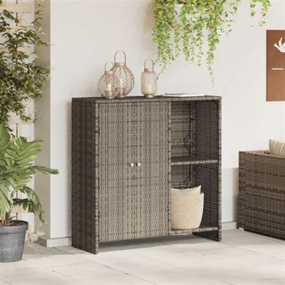 Armoire de Rangement VidaXL - Rotin Gris Moderne - Plusieurs Compartiments - Publicité Armoire de Rangement VidaXL - Rotin Gris Moderne - Plusieurs Compartiments - Publicité