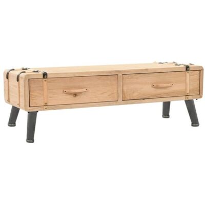 Non communiqué Meuble TV 110x33x35 cm Bois de sapin massif Brun - Publicité Non communiqué Meuble TV 110x33x35 cm Bois de sapin massif Brun - Publicité