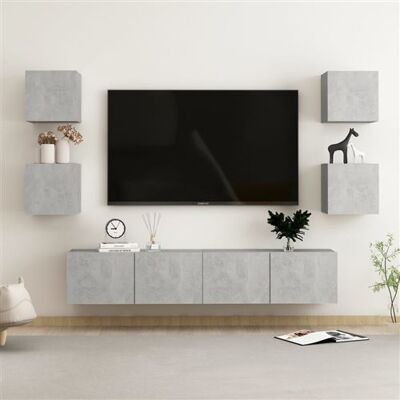 Non communiqué vidaXL Ensemble de meubles TV 6 pcs Gris béton Bois d'ingénierie3079082 Gris - Publicité Non communiqué vidaXL Ensemble de meubles TV 6 pcs Gris béton Bois d'ingénierie3079082 Gris - Publicité
