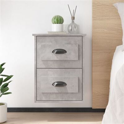 Non communiqué vidaXL Table de chevet murale gris béton 41,5x36x53 cm816400 Gris - Publicité Non communiqué vidaXL Table de chevet murale gris béton 41,5x36x53 cm816400 Gris - Publicité