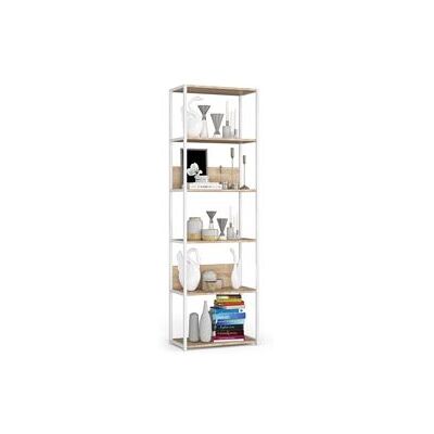 Non communiqué Étagère murale industrielle AKORD Blanche 60 cm façade Chêne Sonoma 6 étagères 60x32x192 cm Blanc / Chêne Sonoma - Publicité Non communiqué Étagère murale industrielle AKORD Blanche 60 cm façade Chêne Sonoma 6 étagères 60x32x192 cm Blanc / Chêne Sonoma - Publicité