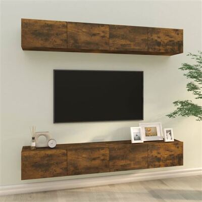 Non communiqué vidaXL Tv-wandmeubels 4 st 100x30x30 cm gerookt eiken3114195 chêne - Publicité Non communiqué vidaXL Tv-wandmeubels 4 st 100x30x30 cm gerookt eiken3114195 chêne - Publicité