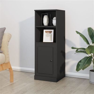 Buffet haut noir vidaXL - Rangement - Bois d'ingénierie - Publicité Buffet haut noir vidaXL - Rangement - Bois d'ingénierie - Publicité