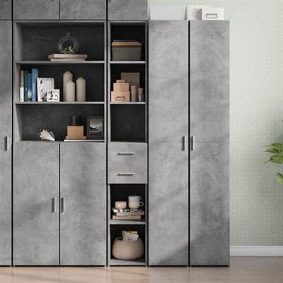 Non communiqué vidaXL Buffet haut gris béton 30x42,5x185 cm bois d'ingénierie 846239 Gris - Publicité Non communiqué vidaXL Buffet haut gris béton 30x42,5x185 cm bois d'ingénierie 846239 Gris - Publicité