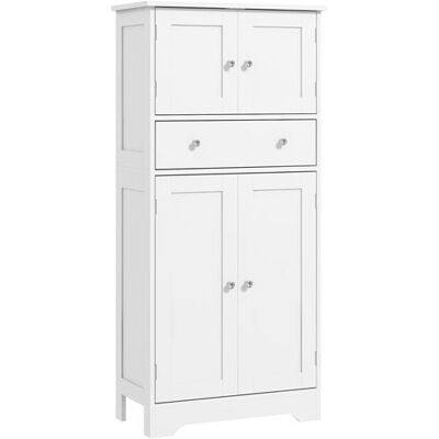 Non communiqué Armoire buffet cuisine - 4 portes, étagère, tiroir - dim. 60 x 30 x 128 cm - blanc Blanc - Publicité Non communiqué Armoire buffet cuisine - 4 portes, étagère, tiroir - dim. 60 x 30 x 128 cm - blanc Blanc - Publicité