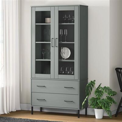 Non communiqué Bibliothèque avec pieds en métal Gris 85x35x172,5 cm Bois OSLO Gris - Publicité Non communiqué Bibliothèque avec pieds en métal Gris 85x35x172,5 cm Bois OSLO Gris - Publicité