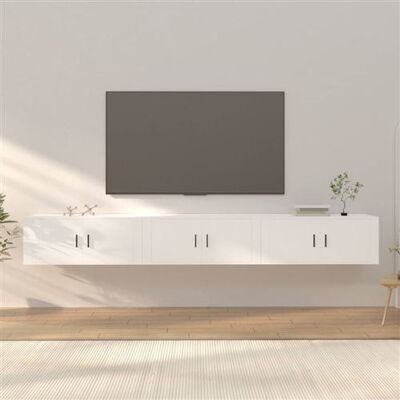 Non communiqué vidaXL Meubles TV Muraux 3 pcs, Armoires de Télévision Suspendues avec Compartiment, Meubles Télé avec Porte Salon, Moderne, Blanc Blanc - Publicité Non communiqué vidaXL Meubles TV Muraux 3 pcs, Armoires de Télévision Suspendues avec Compartiment, Meubles Télé avec Porte Salon, Moderne, Blanc Blanc - Publicité