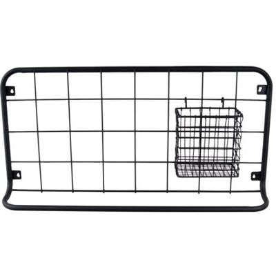 Non communiqué Present Time - Etagère de cuisine Open Grid avec crochets et panier de rangement - Largeur 30 cm x Longueur 60 cm - Noir - Open Grid Noir - Publicité Non communiqué Present Time - Etagère de cuisine Open Grid avec crochets et panier de rangement - Largeur 30 cm x Longueur 60 cm - Noir - Open Grid Noir - Publicité