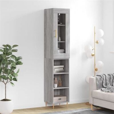 Non communiqué vidaXL Buffet haut Sonoma gris 34,5x34x180 cm Bois d'ingénierie 3199359 Gris - Publicité Non communiqué vidaXL Buffet haut Sonoma gris 34,5x34x180 cm Bois d'ingénierie 3199359 Gris - Publicité