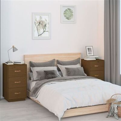 Non communiqué vidaXL Tables de chevet 2 pcs Marron 40x40x75 cm Bois de pin massif818342 Marron - Publicité Non communiqué vidaXL Tables de chevet 2 pcs Marron 40x40x75 cm Bois de pin massif818342 Marron - Publicité